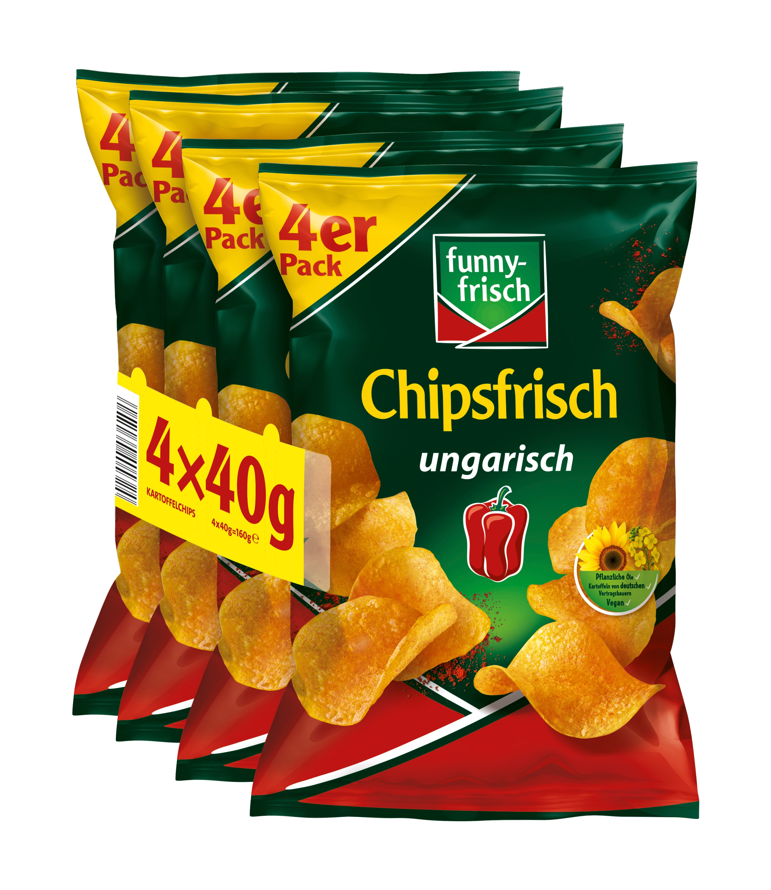 Funny-Frisch Chipsfrisch ungarisch 4x 40G
