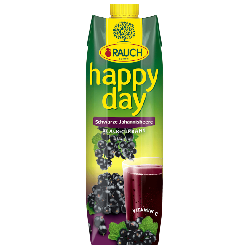 Rauch - Happy Day schwarze Johannisbeere 1L