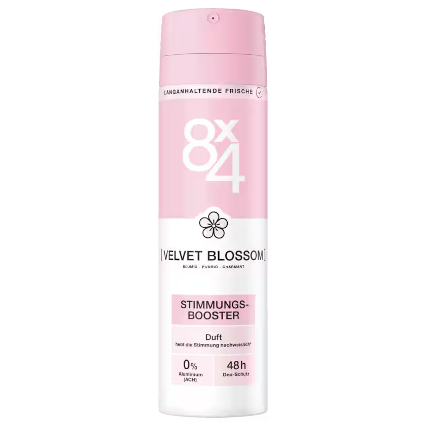 8X4 Deospray No.3 Velvet Blossom ohne Aluminium 150ml