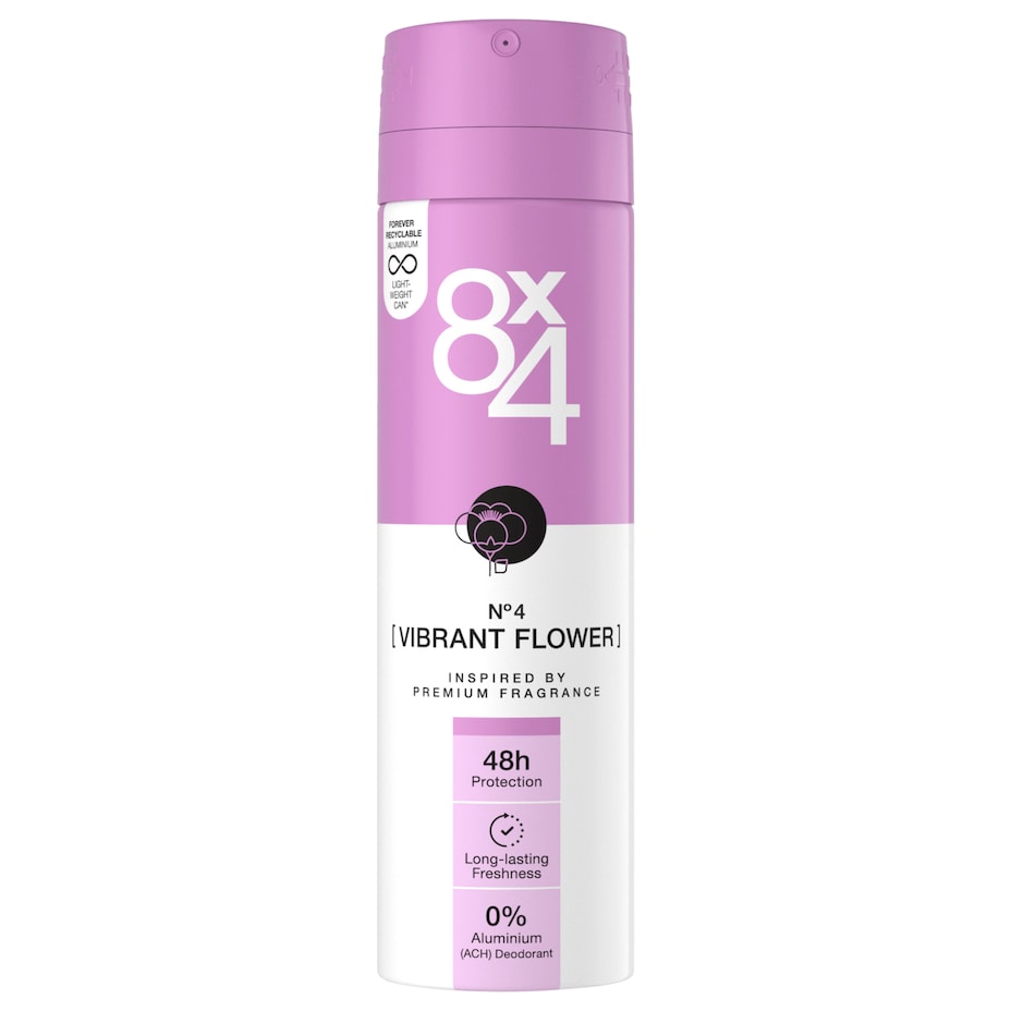 8x4 Deodorant No 4 "Vibrant Flower" - 150ML
