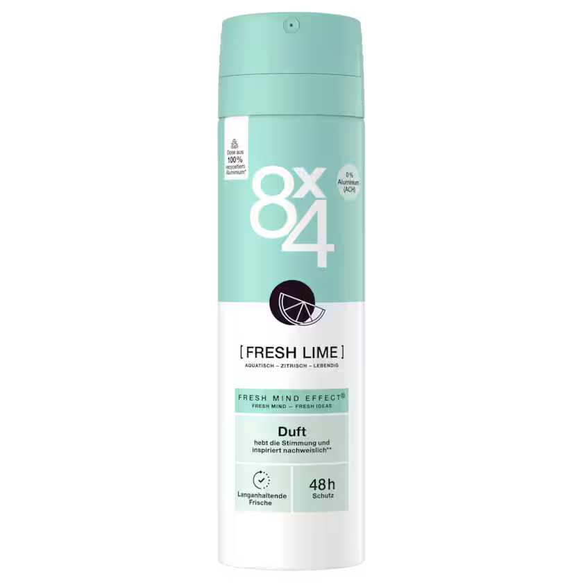 8x4 Deospray N°7 Fresh Lime 150ml