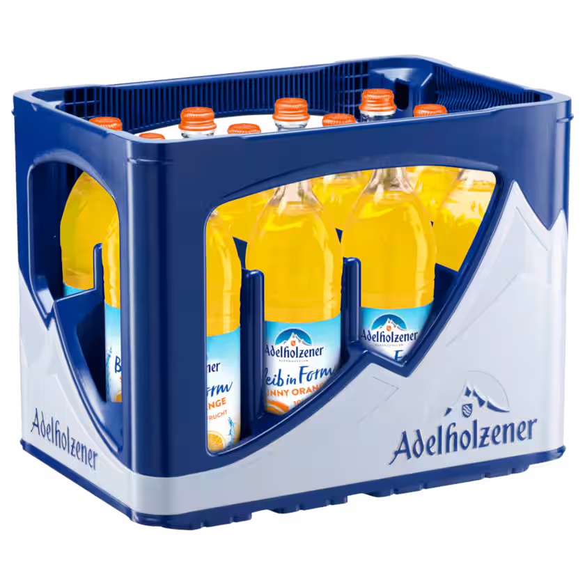 Adelholzener Bleib in Form Sunny Orange Kasten 12 x 0,75 l Glas
