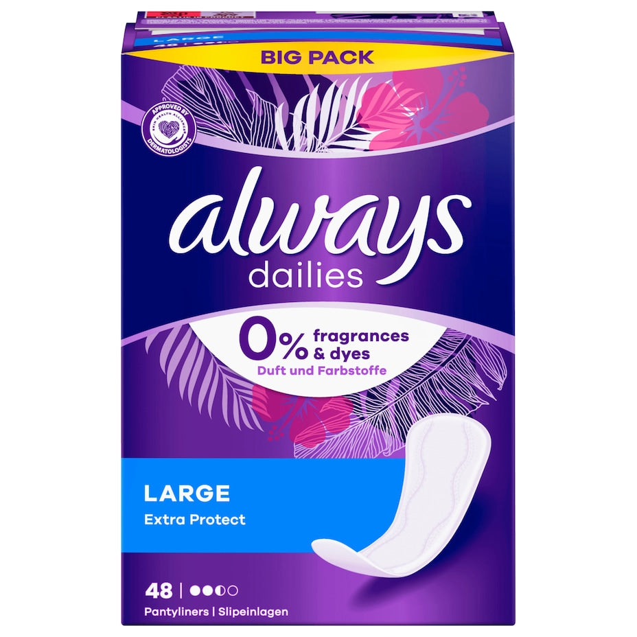 Always Daily Fresh Slipeinlagen - Groß - Big Pack - 48ST