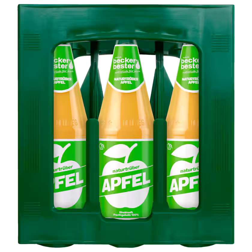 Beckers Bester Apfelsaft naturtrüb Direktsaft Kasten 6 x 1 l Glas