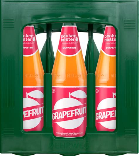 Beckers Bester Grapefruitsaft Kasten 6 x 1 l Glas