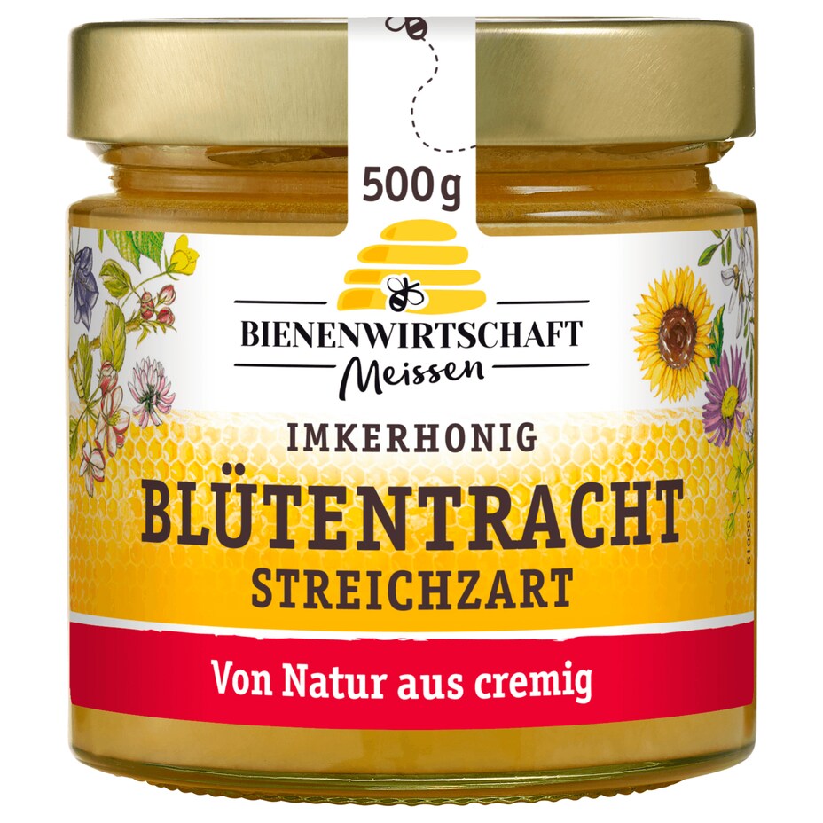 Bienenwirtschaft Meissen - Imkerhonig Blütentracht streichzart 500G