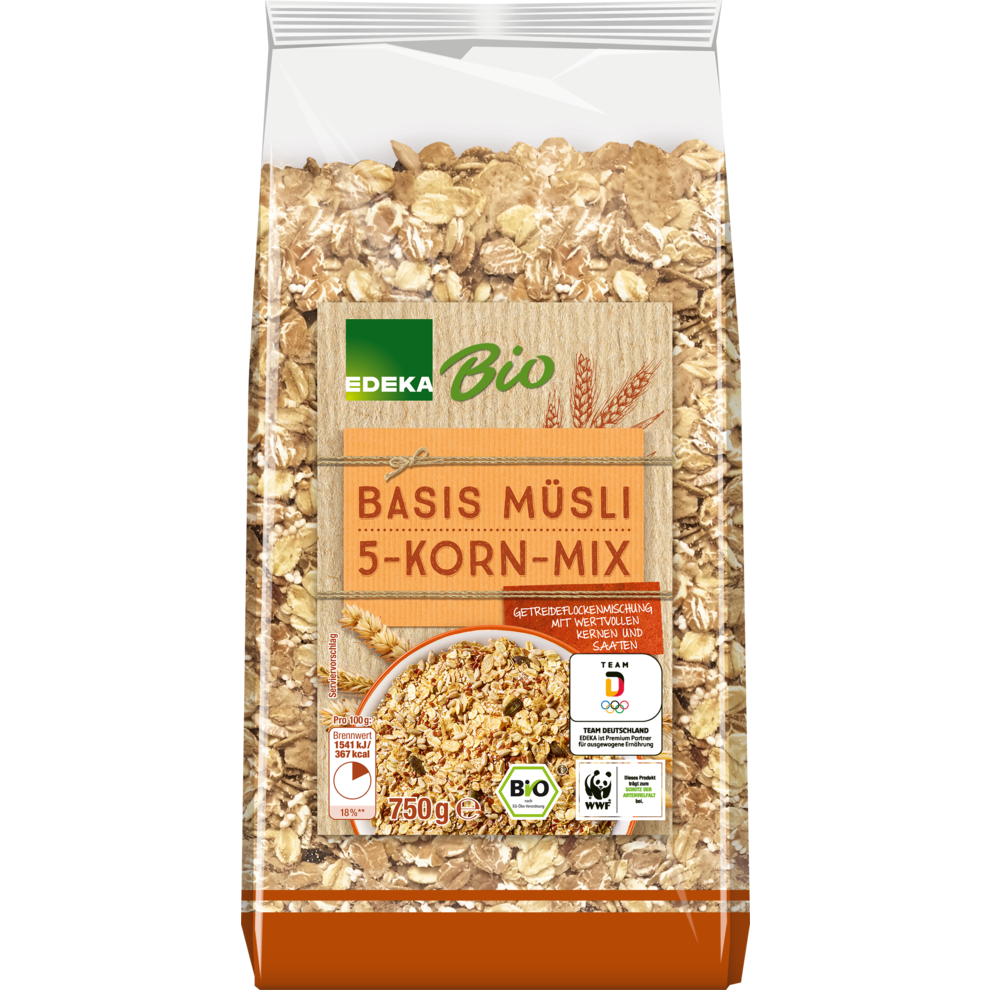 Bio Edeka Basis Müsli 5-Korn-Mix 750g