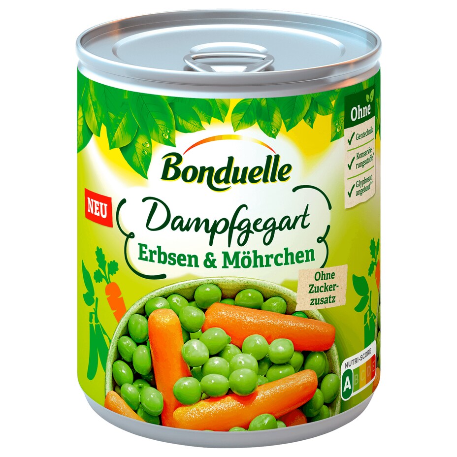 Bonduelle -  Dampfgegart Erbsen & Möhrchen - 610G