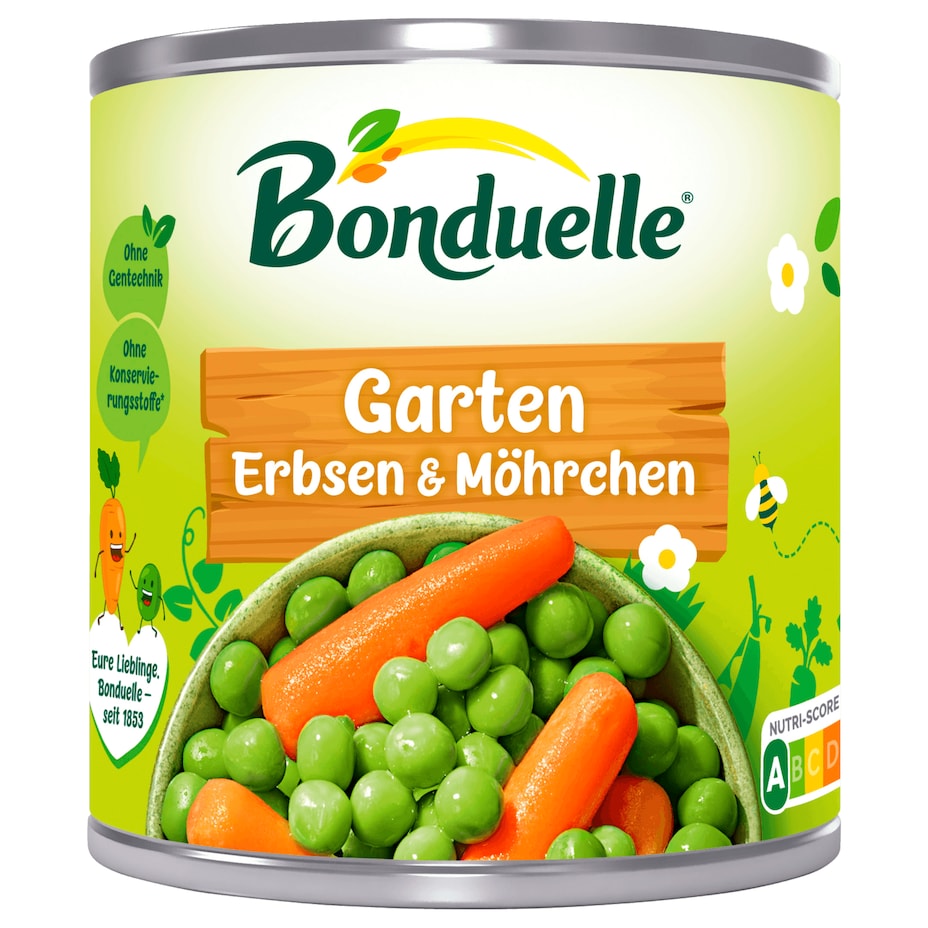 Bonduelle Garten-Erbsen mit Möhrchen 265g