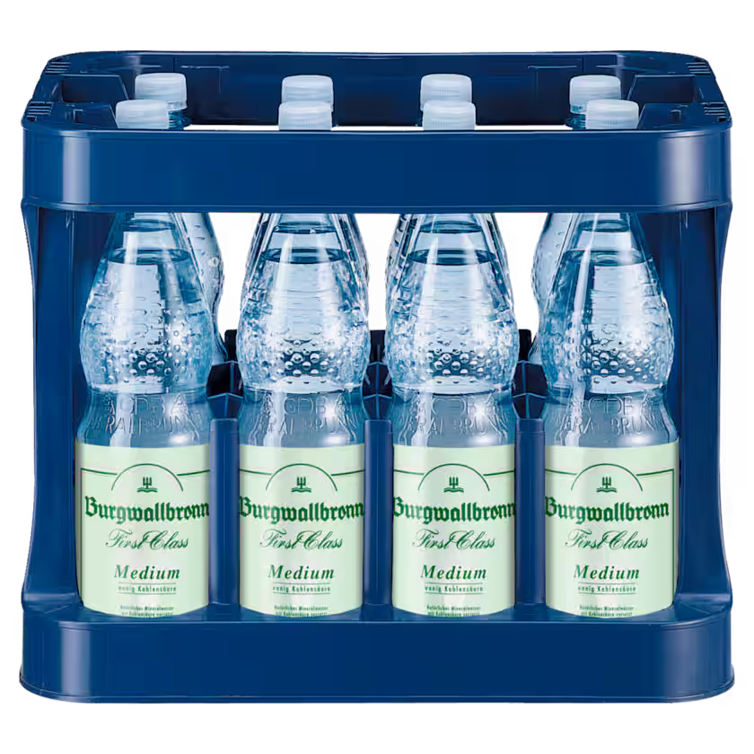 Burgwallbronn Mineralwasser First Class Medium 12x1l (MEHRWEG)