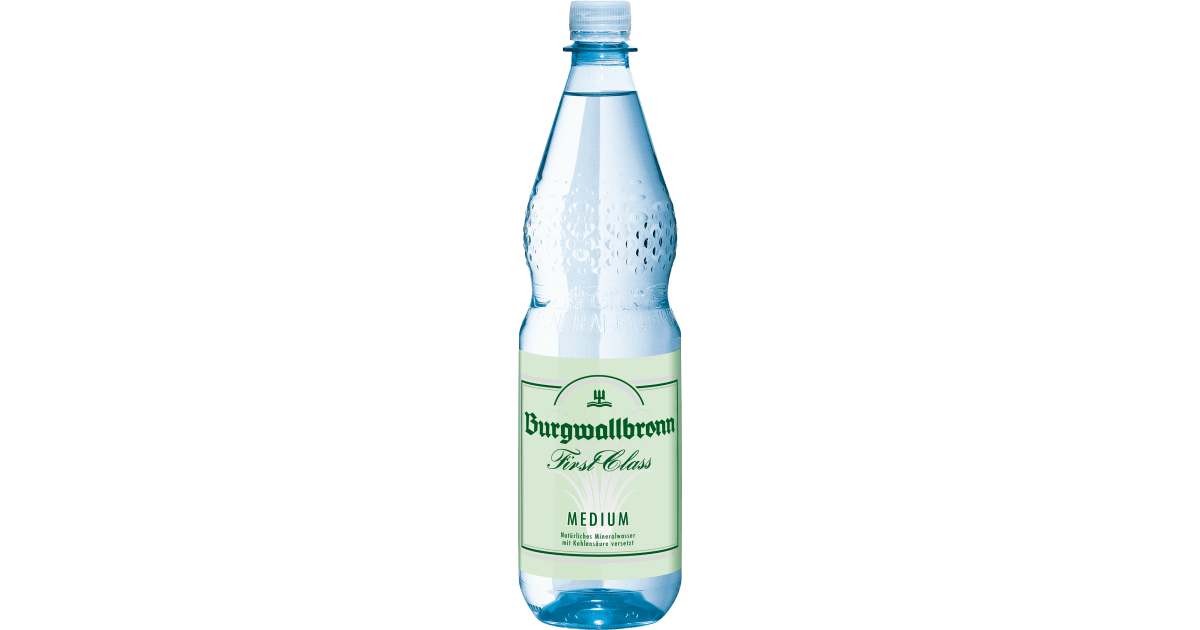 Burgwallbronn Mineralwasser Medium 1 l PET