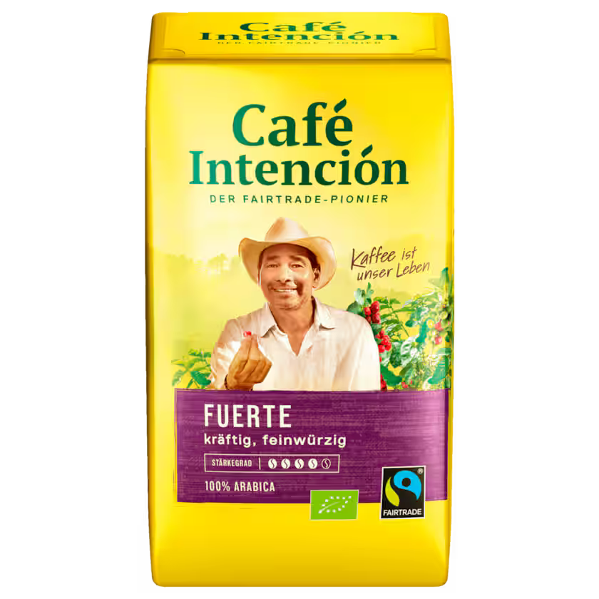 Café Intención Bio Röstkaffee Fuerte kräftig gemahlen 500g