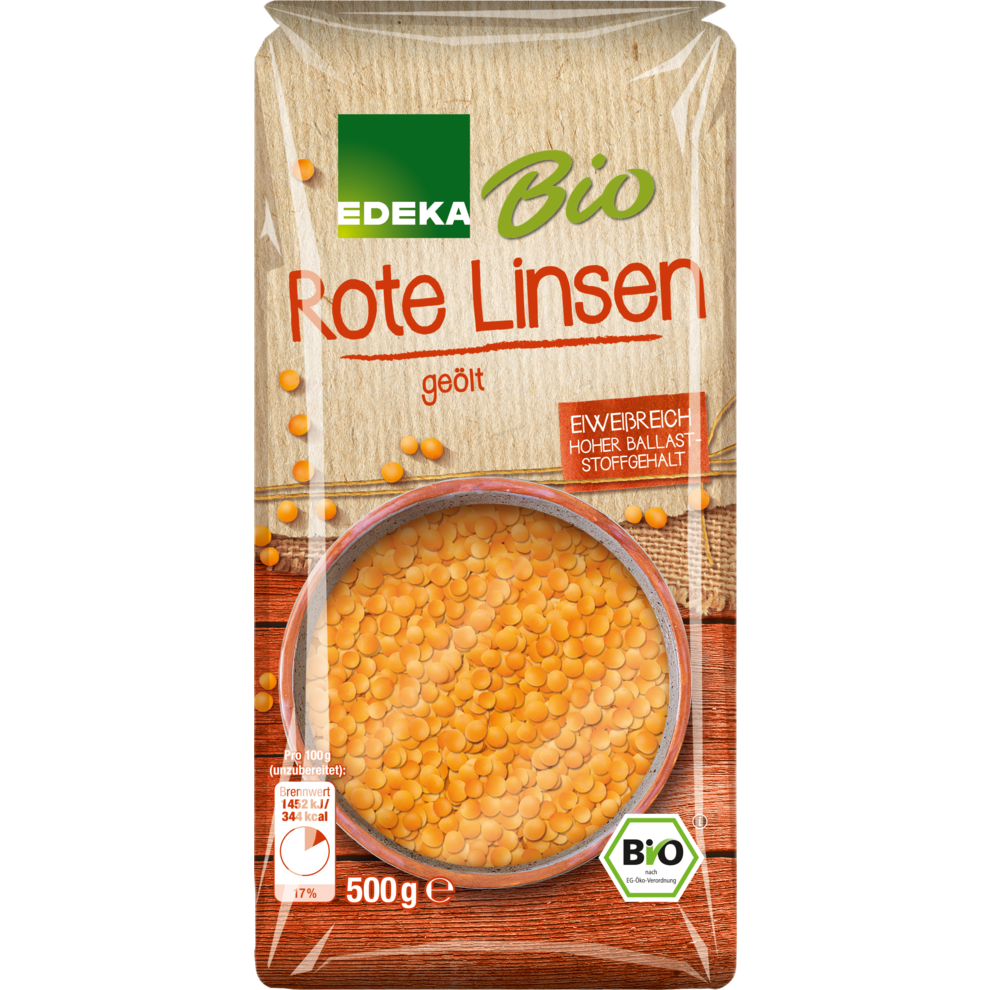 EDEKA Bio Rote Linsen - 500G