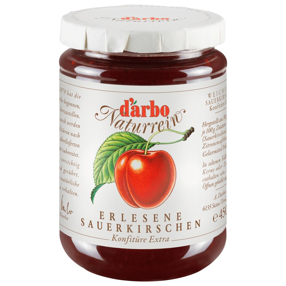 D'arbo Naturrein - Erlesene Sauerkirsche Konfitüre Extra 450G