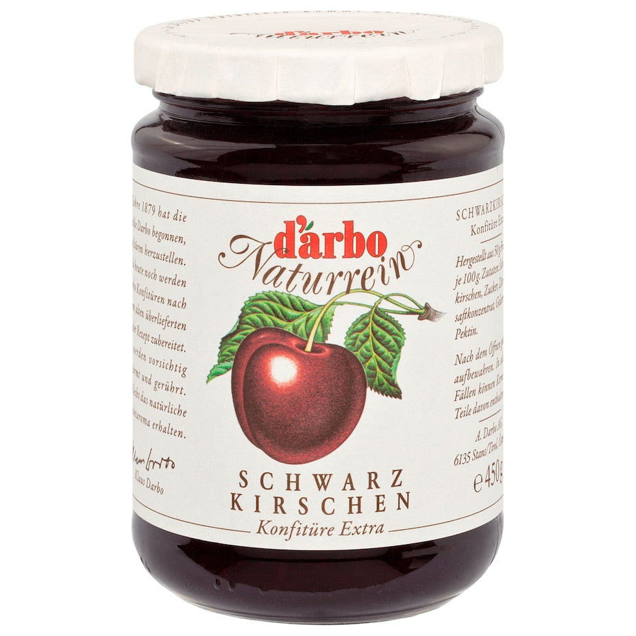 D'arbo Naturrein - Schwarze Kirschen Konfitüre Extra 450G