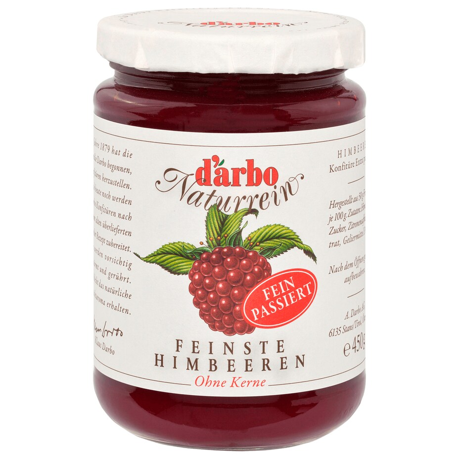 D'arbo Naturrein - Feinste Himbeere Ohne Kerne 450G