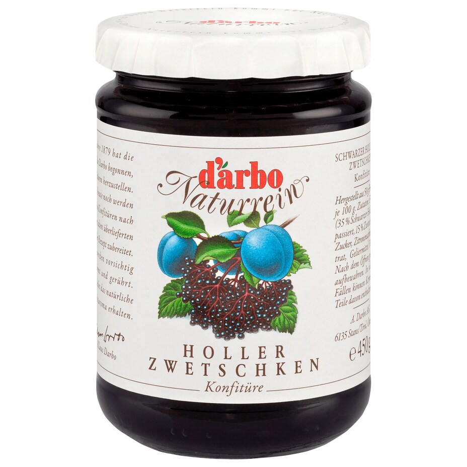 D'arbo Naturrein - Holler-Zwetschgen Konfitüre 450G