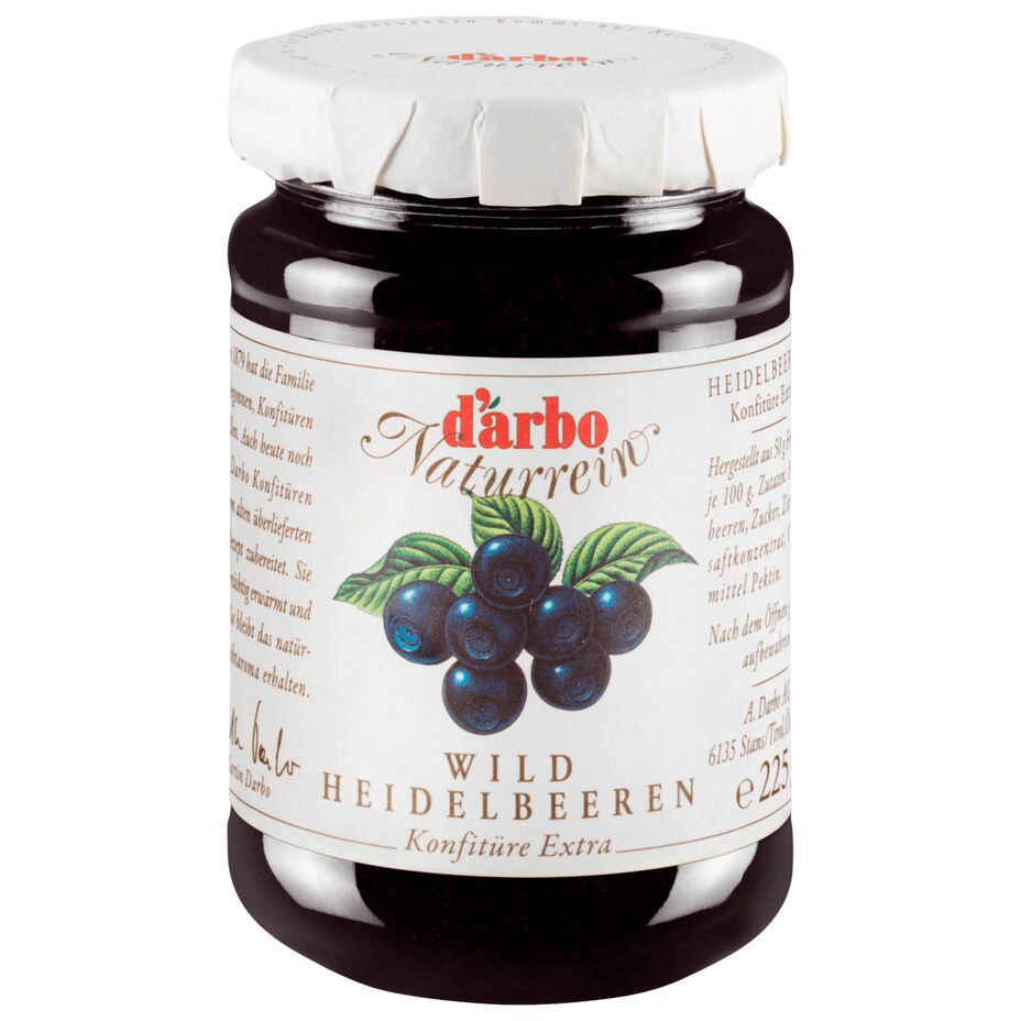 D'arbo Naturrein - Wild Heidelbeeren Konfitüre Extra 450G