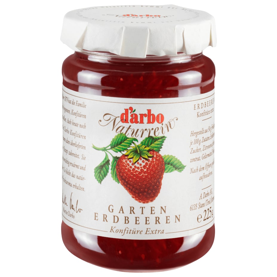 D'arbo Naturrein - Garten Erdbeeren Konfitüre Extra 225G