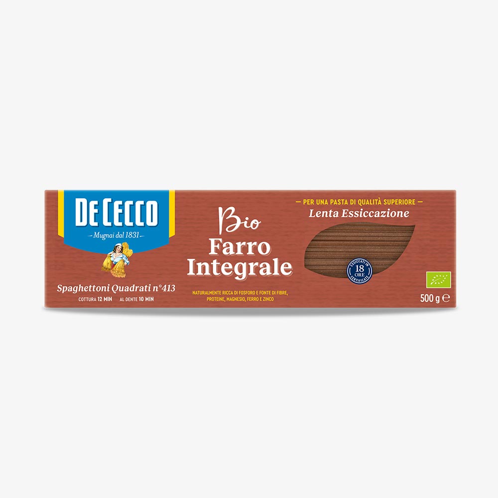 De Cecco Bio Farro Integrale Spaghettoni Quadrati n°413 -500g