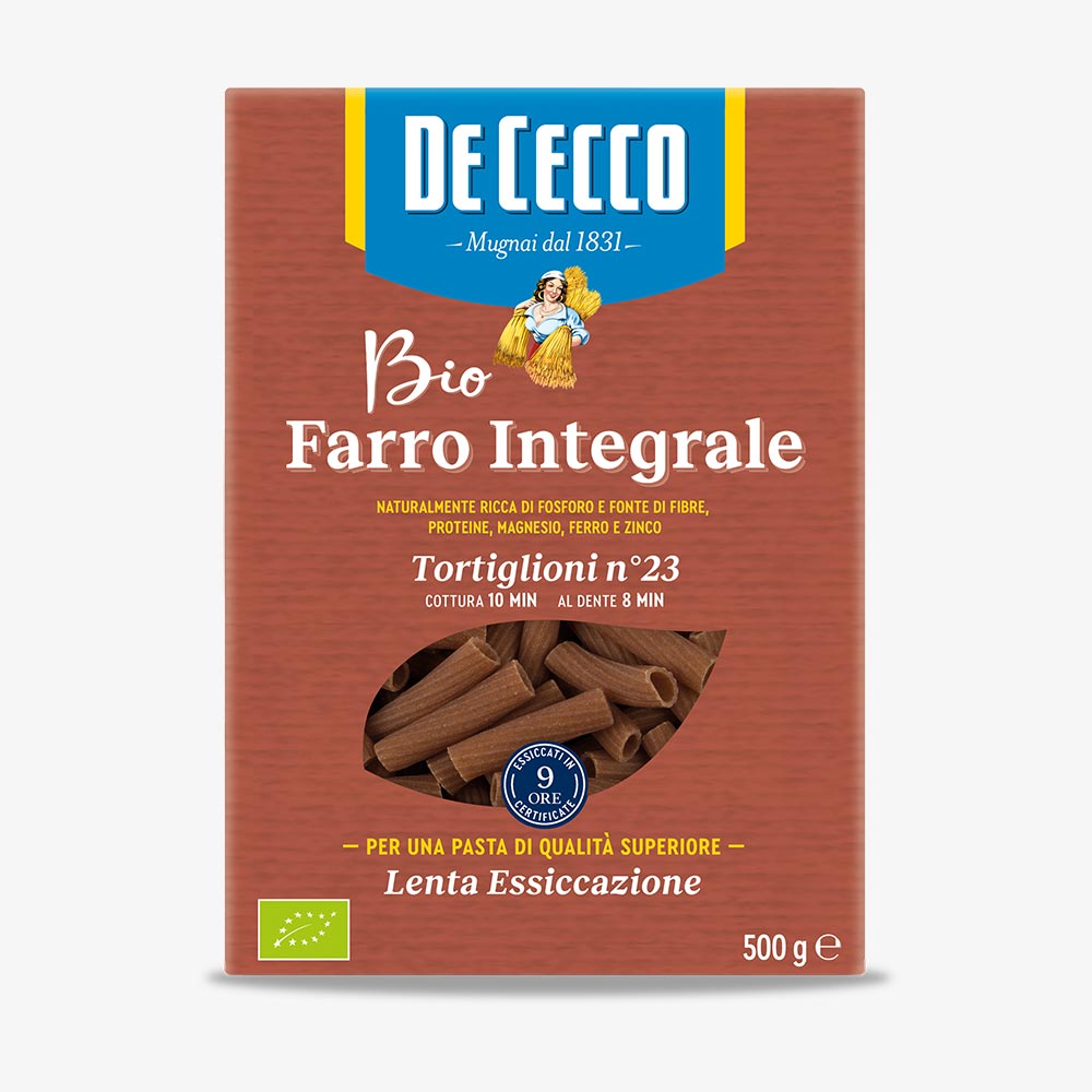 De Cecco Bio Farro Integrale Tortiglioni n°23- 500g