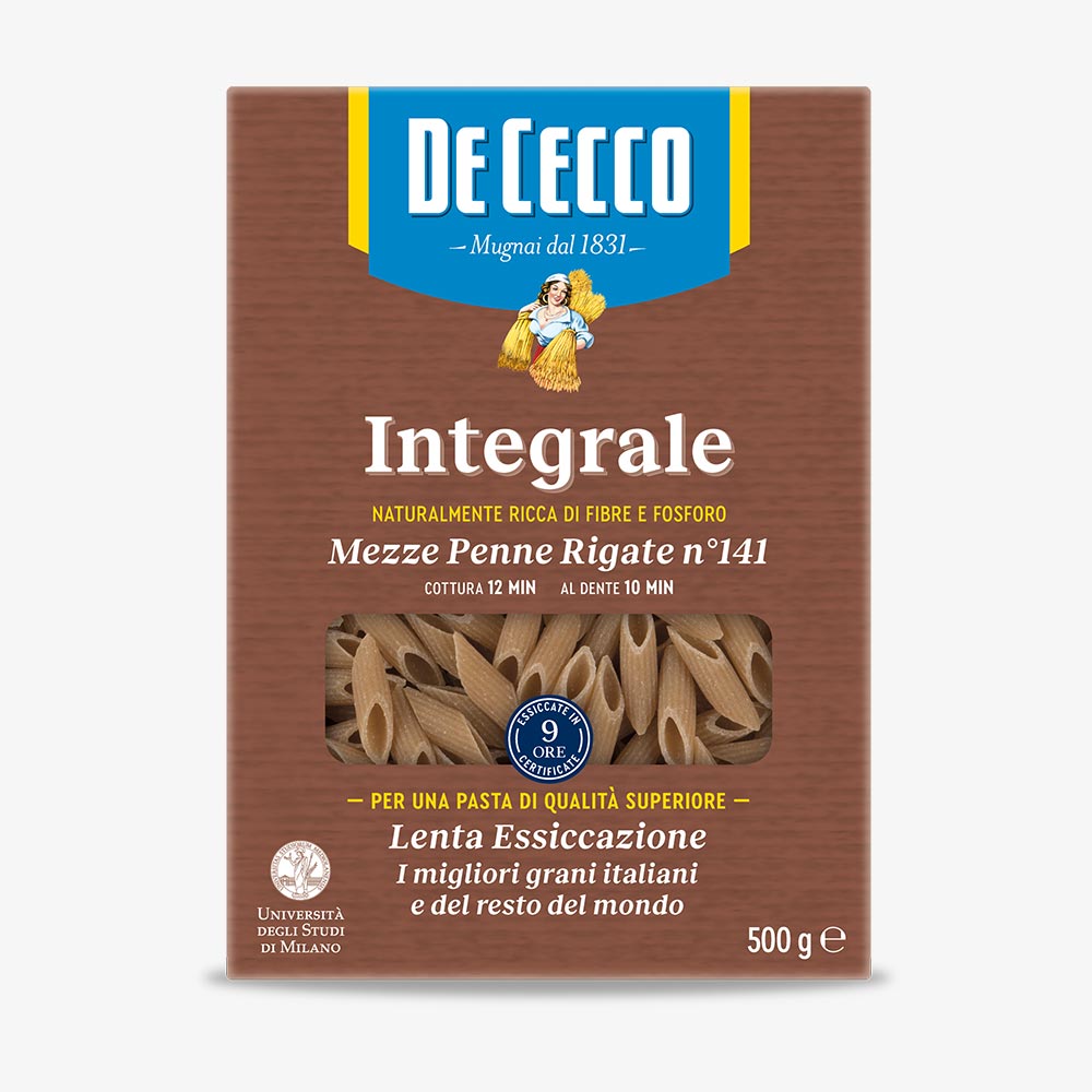 De Cecco Mezze Penne Rigate n°141 Integrali - 500g