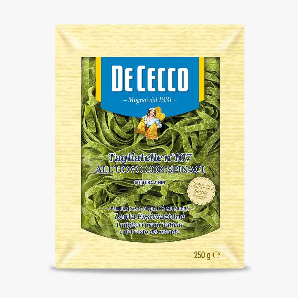De Cecco Tagliatelle all'uovo con spinaci n°107 - 250g
