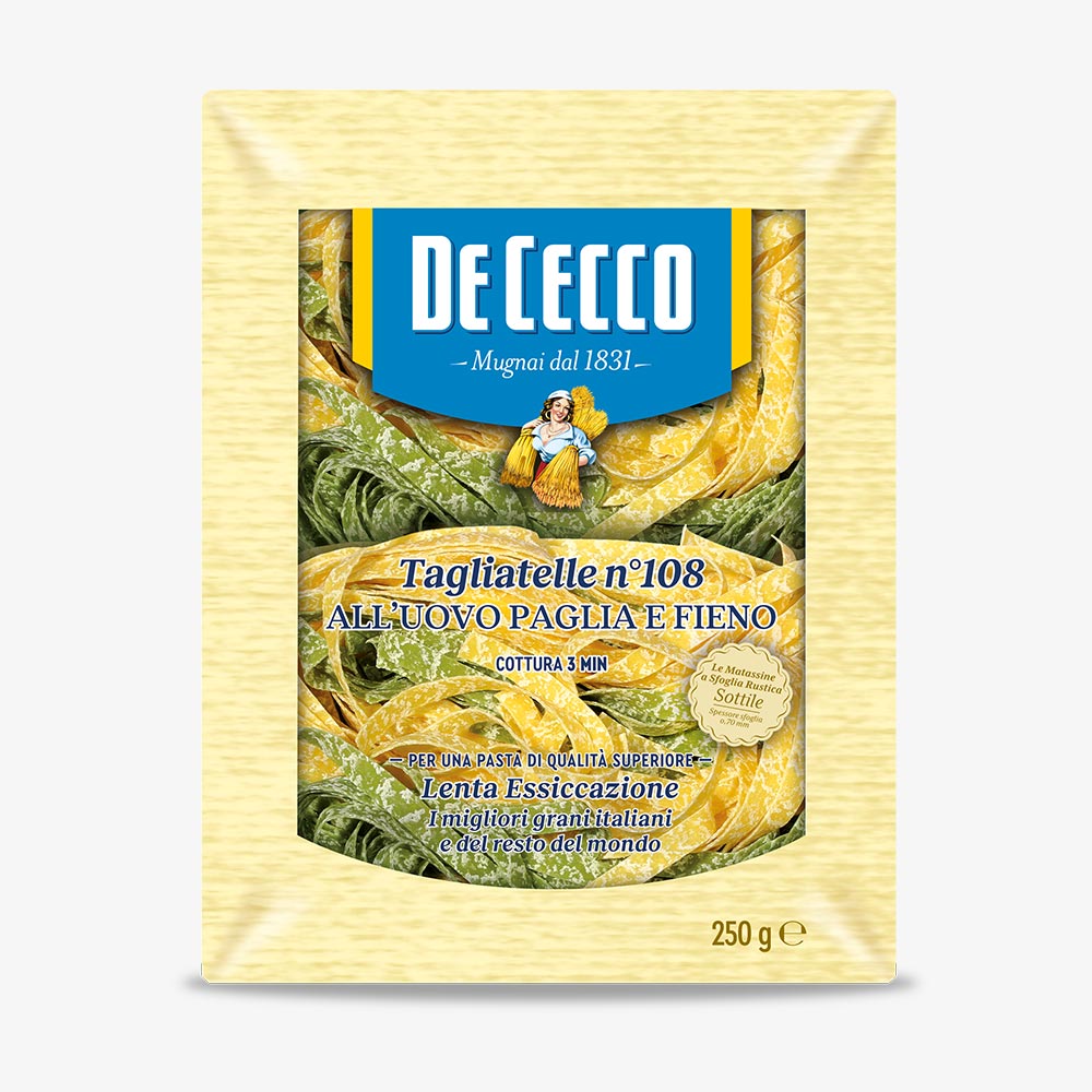 De Cecco Tagliatelle all'uovo paglia e fieno n°108 - 250g