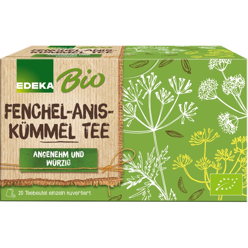 EDEKA Bio Fenchel-Anis-Kümmel Tee - 20 Teebeutel