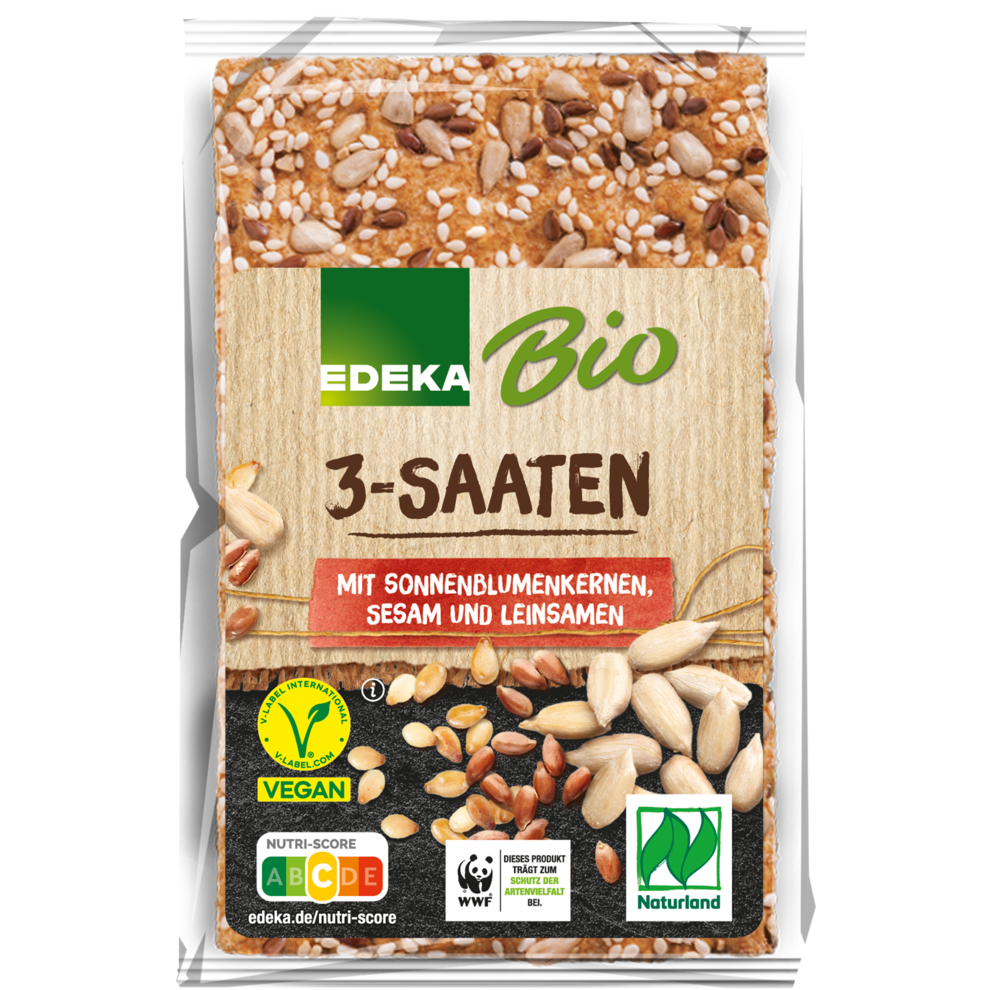EDEKA Bio Knäckebrot 3-Saaten - 200g