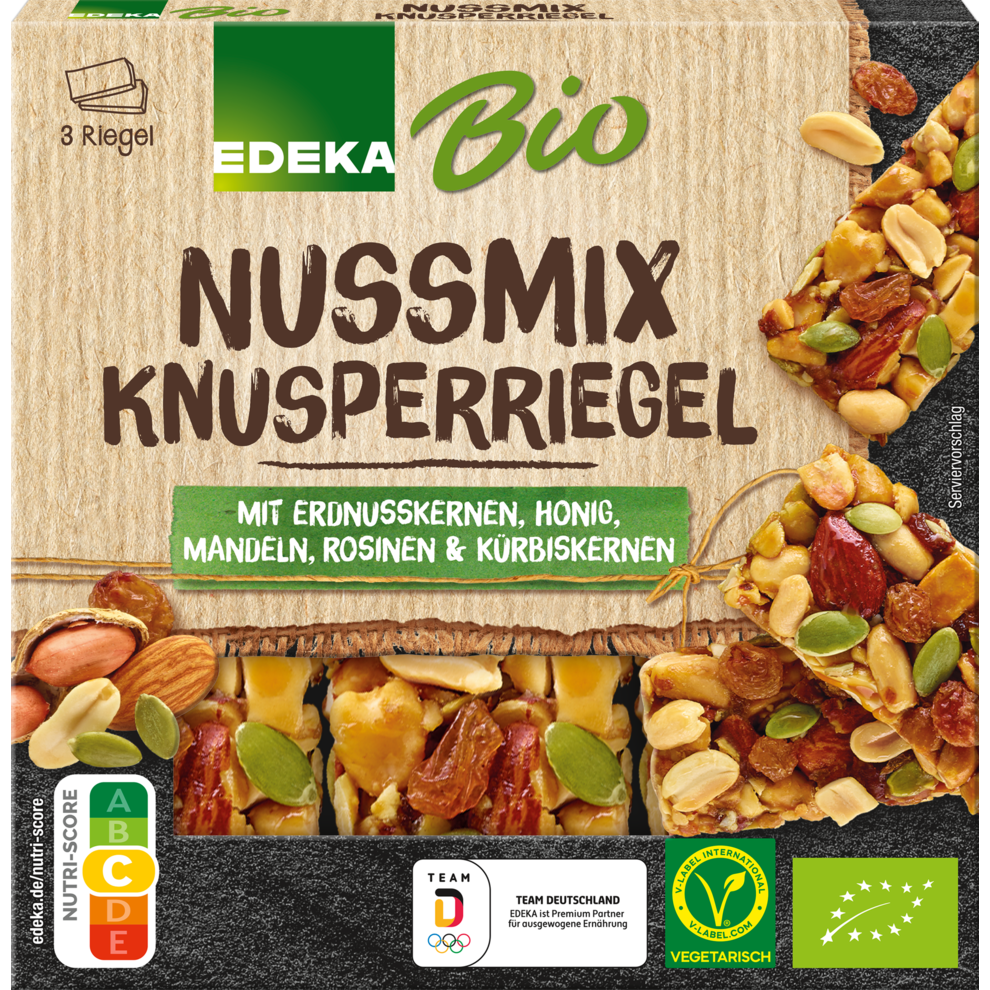 EDEKA Bio Knusperriegel Nussmix 3x25g