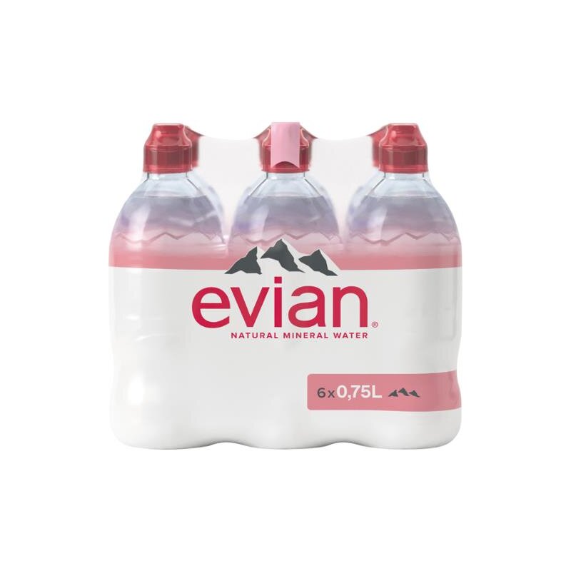 Evian Mineralwasser Naturell 6 x 0,75L EINWEG