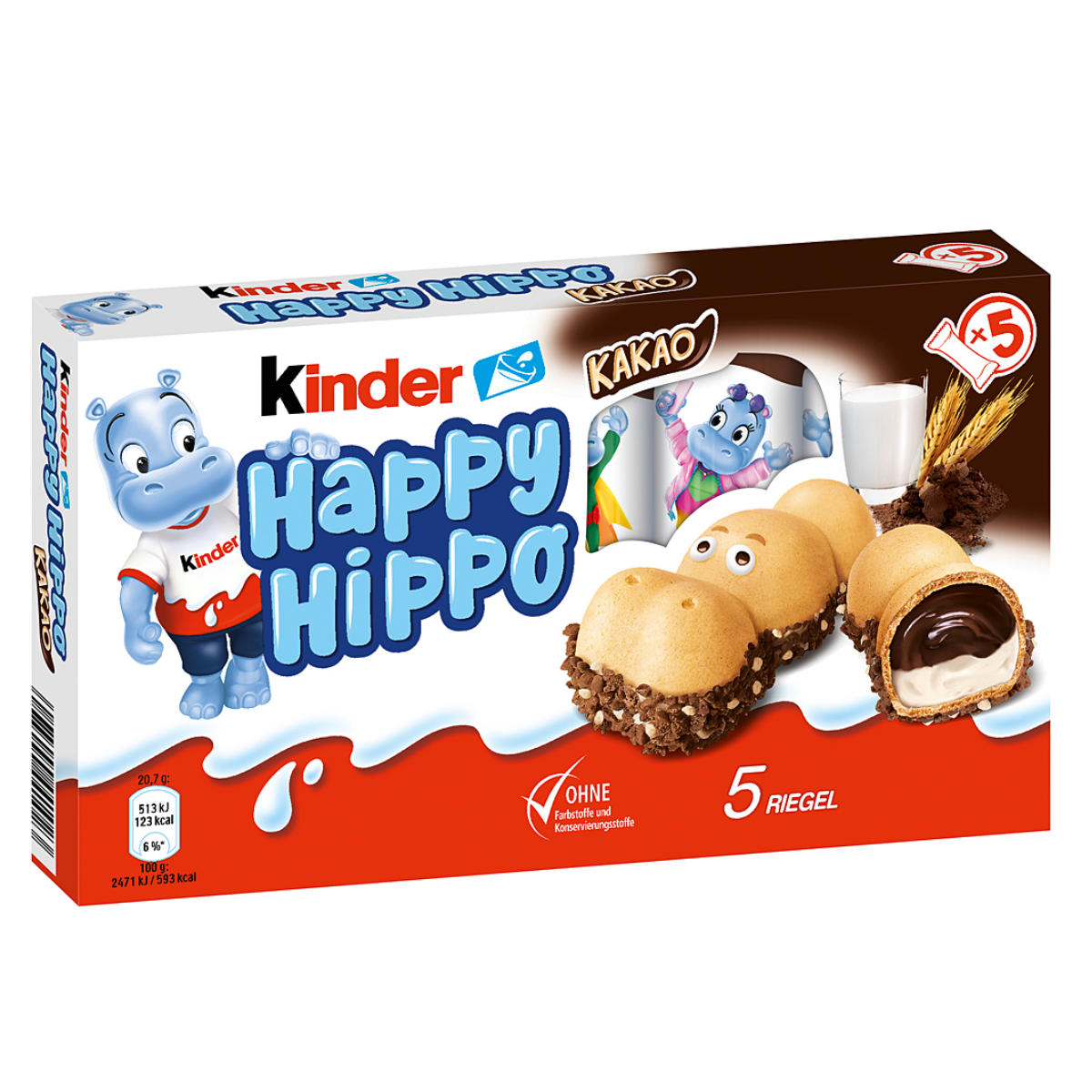 Ferrero Kinder Happy Hippo Kakao 5er 103G