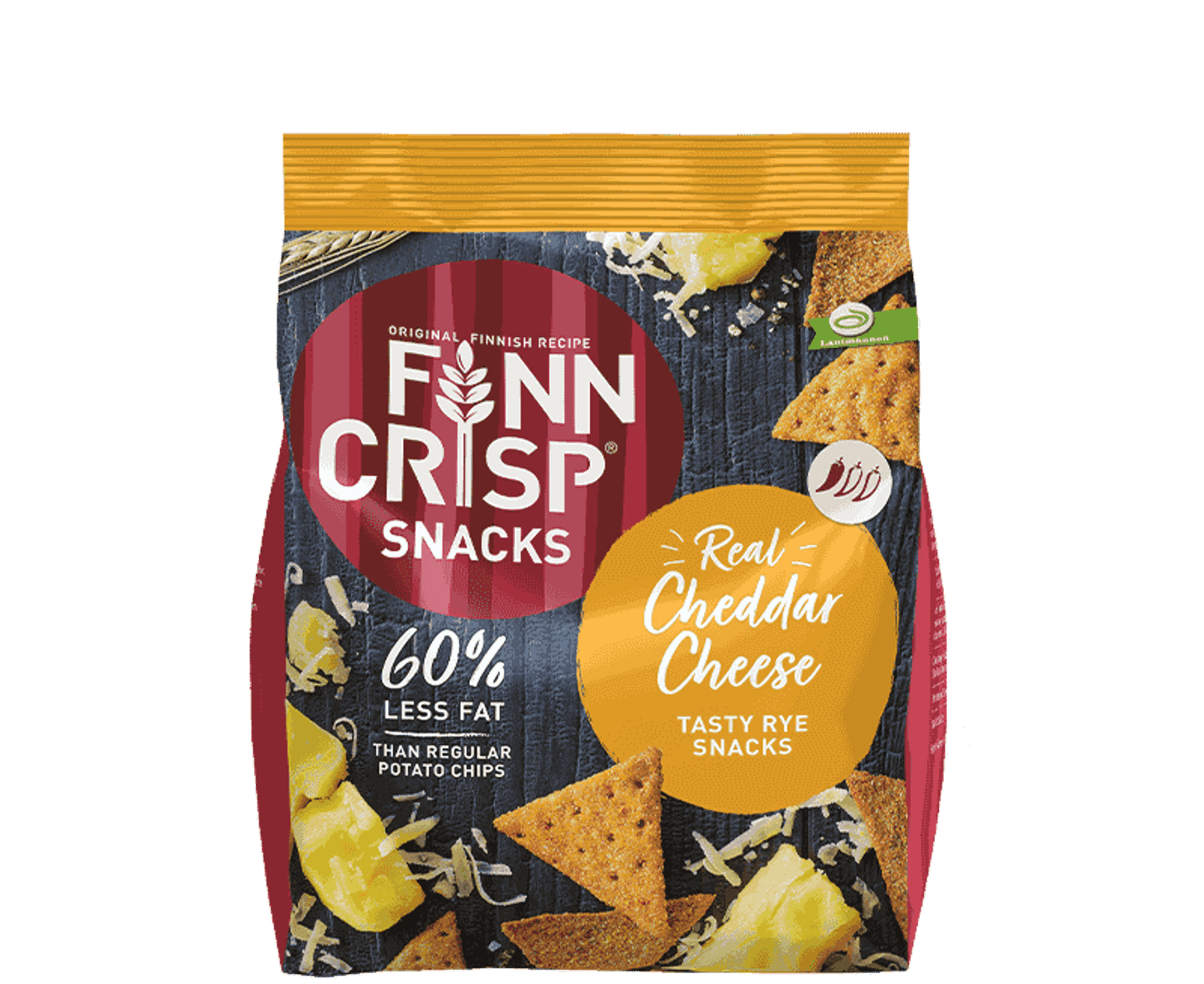 Finn Crisp Snacks Real Cheddar Cheese Tasty Rye Snacks 150g