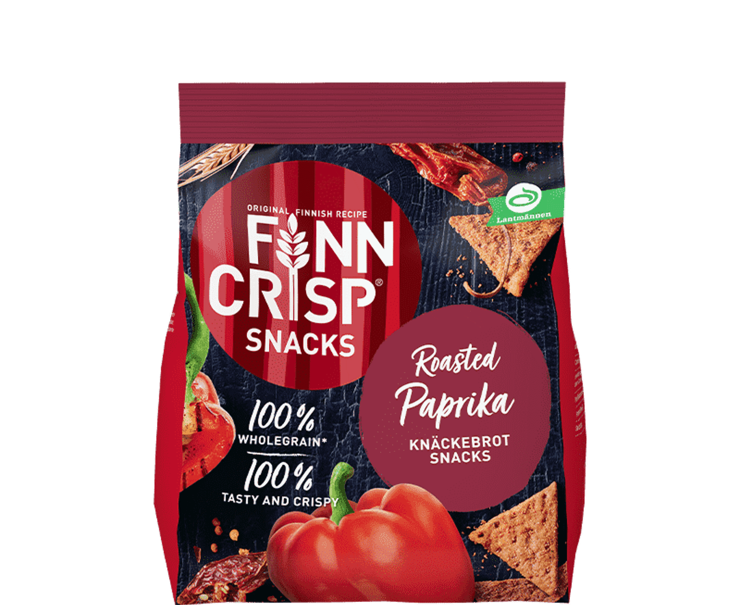 Finn Crisp Snacks Roasted Paprika aus Vollkorn Tasty and Crispy 150g
