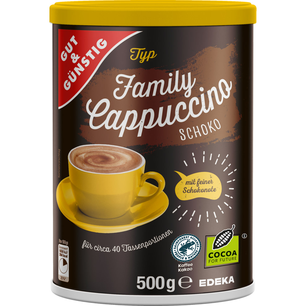 Gut & Günstig Instant Family Cappuccino Schoko 500G