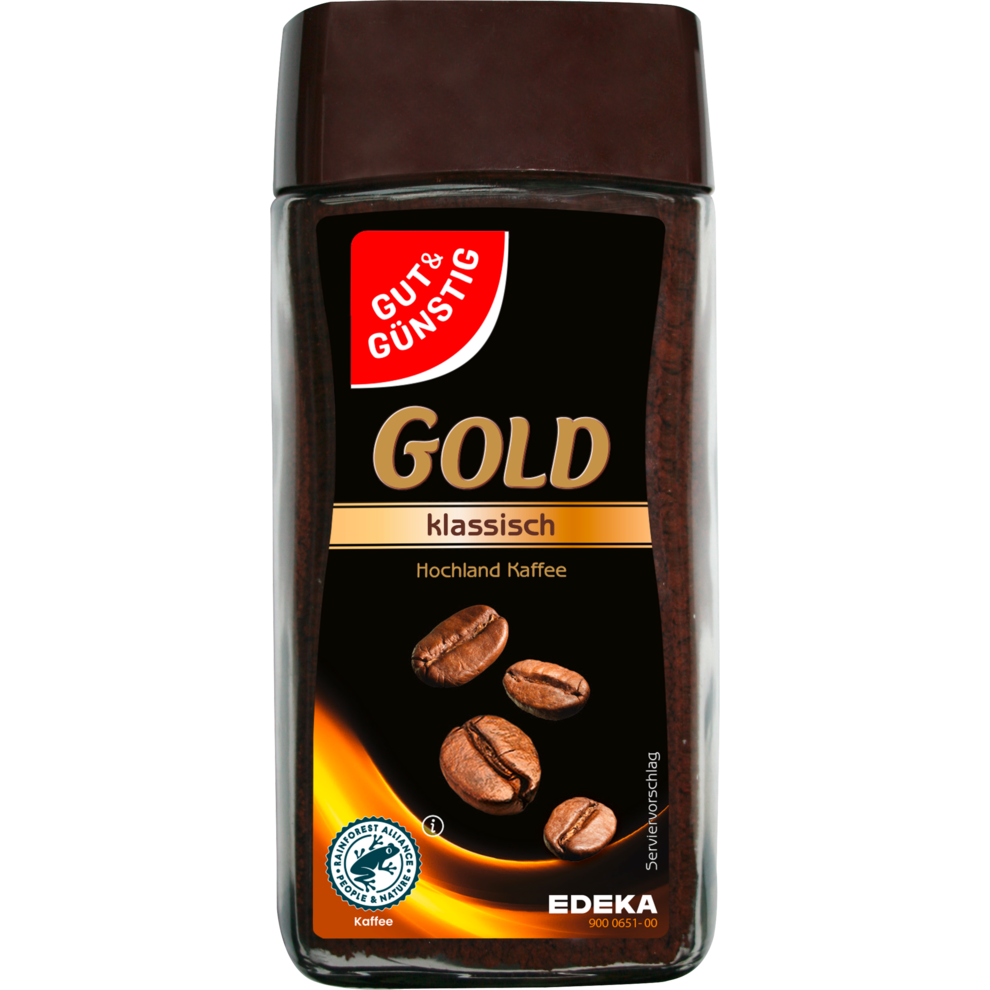 Gut & Günstig löslicher Hochland Kaffee Gold - klassisch 100G