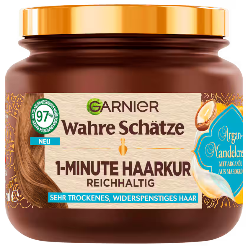 Garnier Wahre Schätze 1-Minute Haarkur Argan-Mandelcreme 340ml