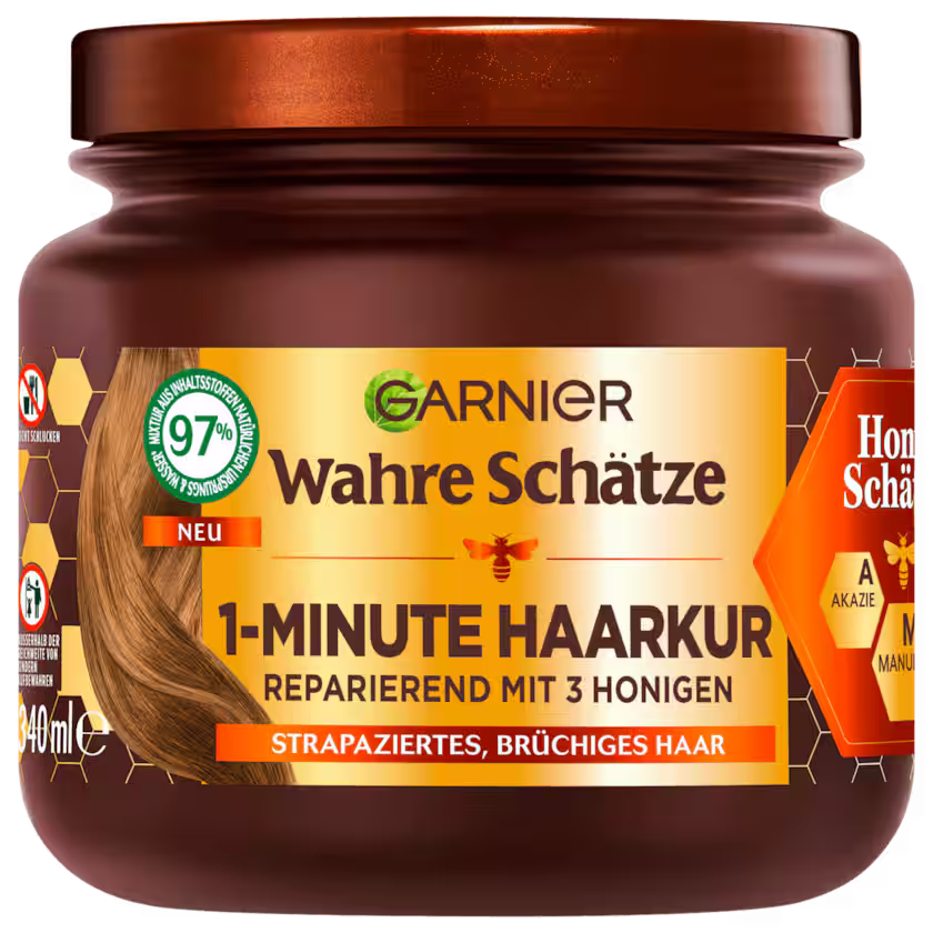 Garnier Wahre Schätze 1-Minute Haarkur Honigschätze 340ml