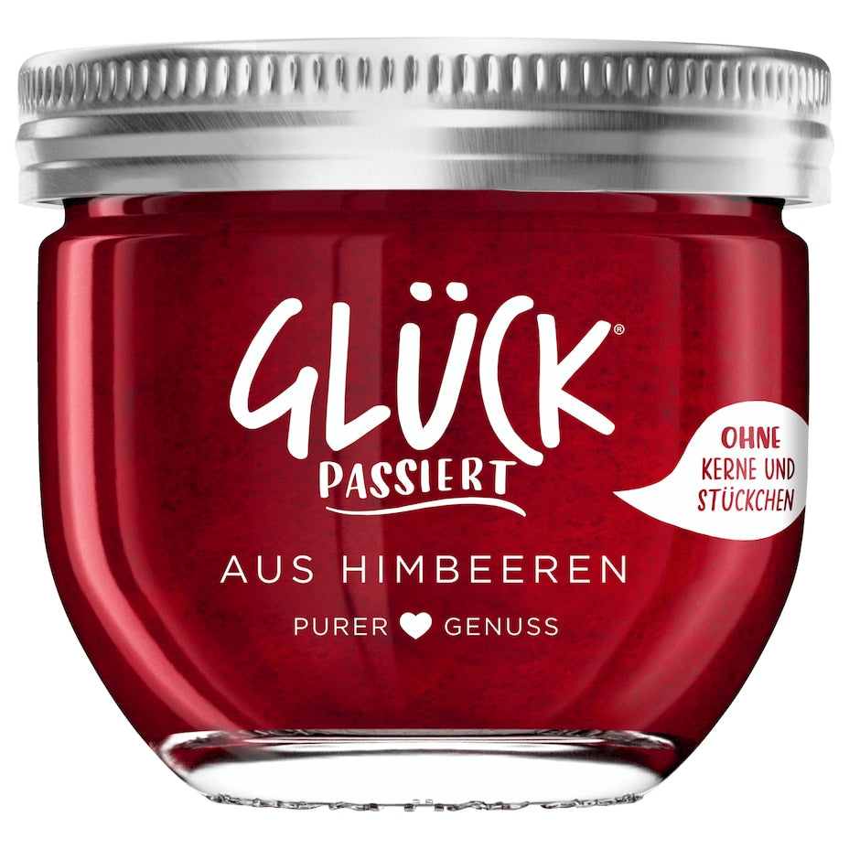 Glück Fruchtaufstrich passiert aus Himbeeren 230g