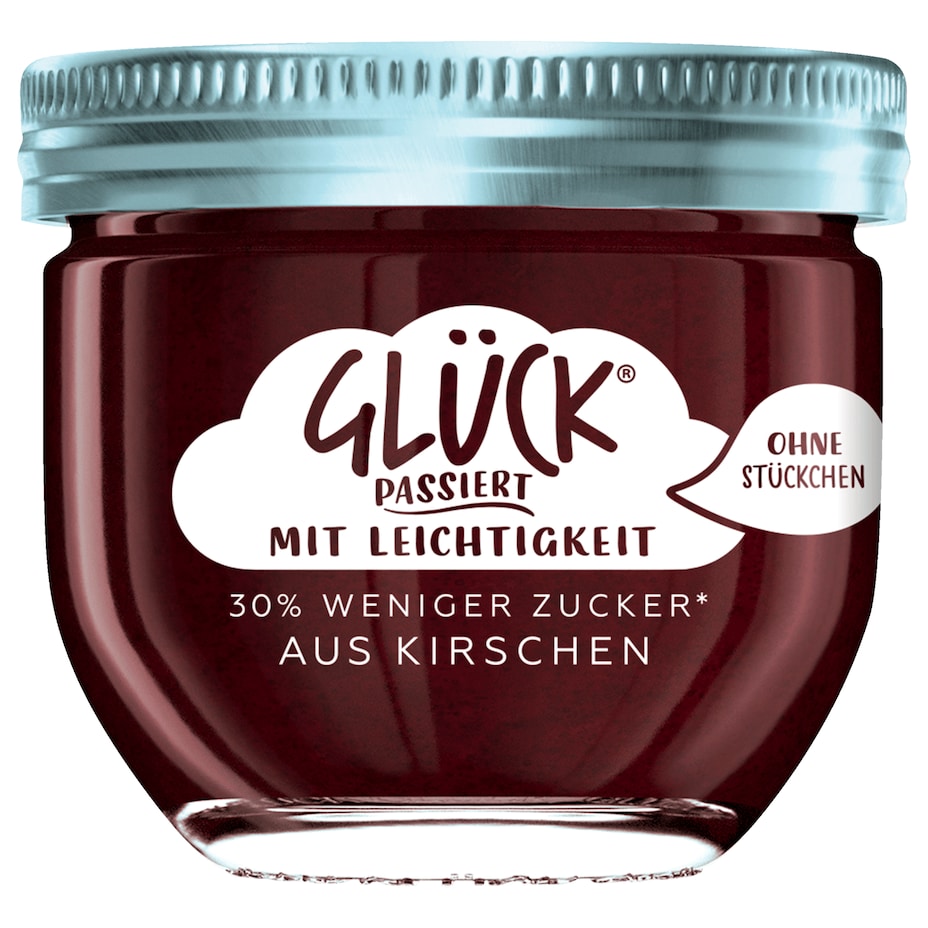 Glück Fruchtaufstrich passiert aus Kirschen 230g