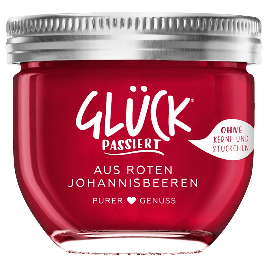 Glück Fruchtaufstrich passiert aus Roten Johannisbeeren 230g