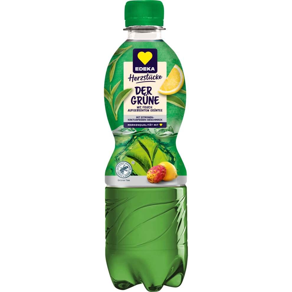 EDEKA Herzstücke - Grüner Tee Zitrone-Kaktusfeige 0,5L - EINWEG
