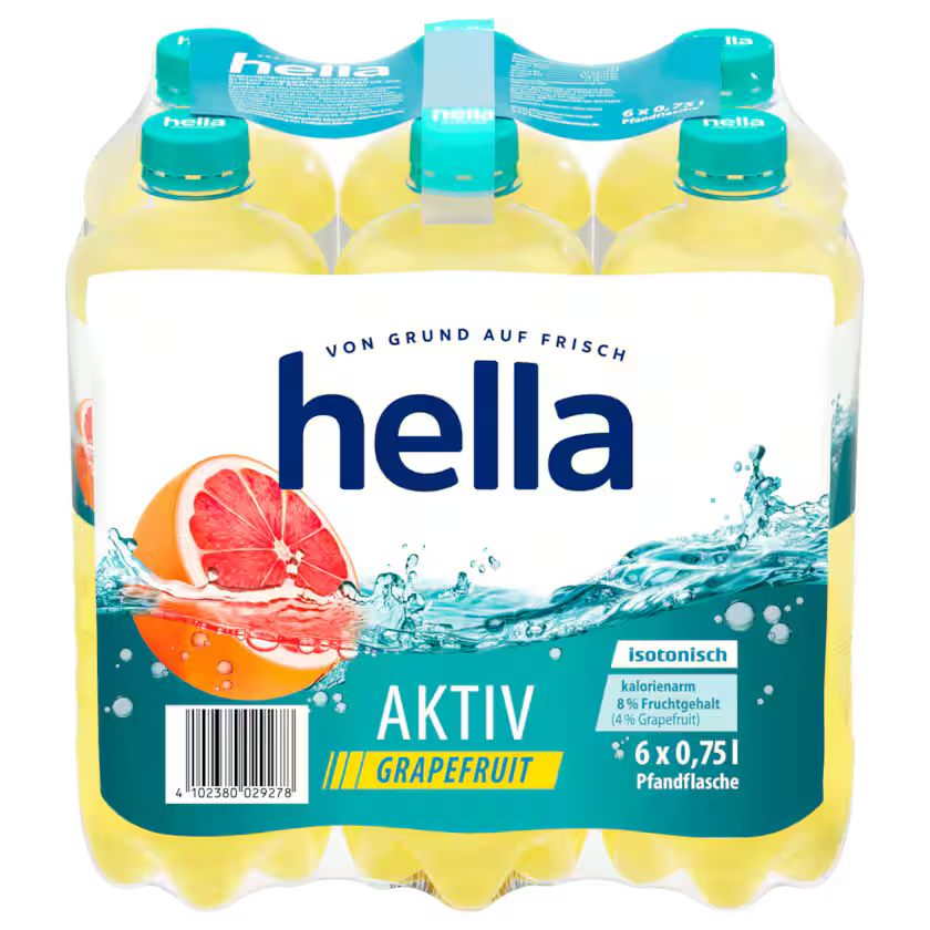 Hella Aktiv Grapefruit 6x0,75l (EINWEG)