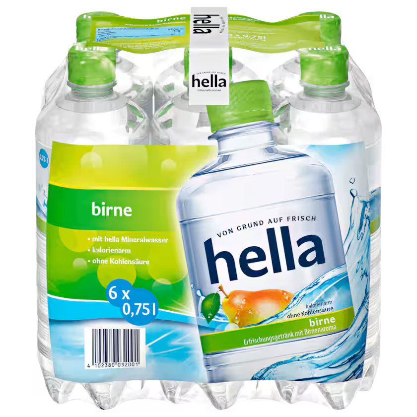 Hella Birne Erfrischungsgetränk 6x0,75l (EINWEG)