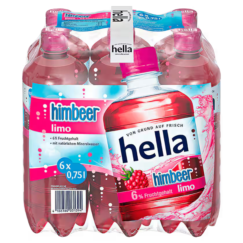 Hella Limo Himbeer 6x0,75l (EINWEG)