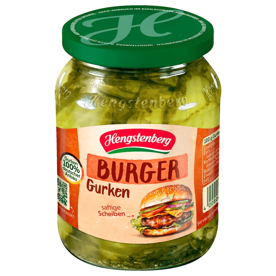 Hengstenberg - Burger-Gurken saftige Scheiben - 330G