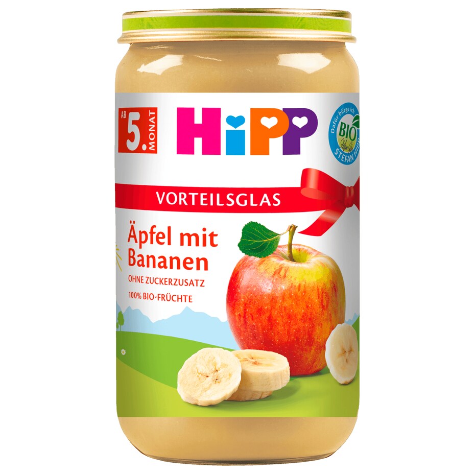 HiPP - Voteilglas - Bio Äpfel mit Bananen - 250G