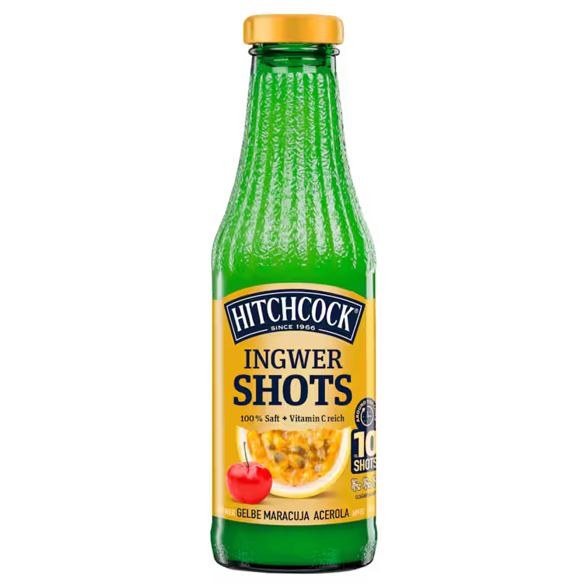 Hitchcock Ingwer Shots Gelbe Maracuja Acerola 0,5l