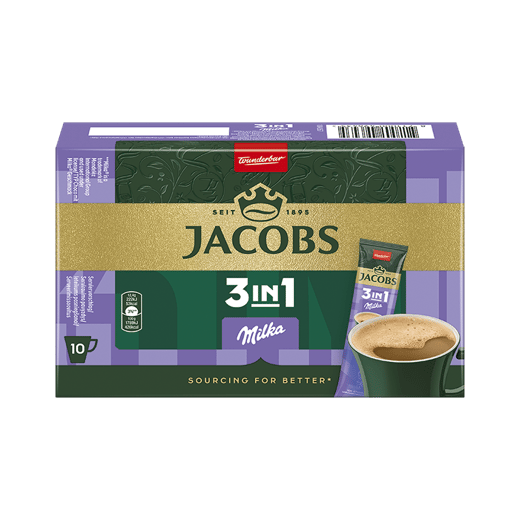 Jacobs Kaffee Instant 3 in 1 Milka 124g